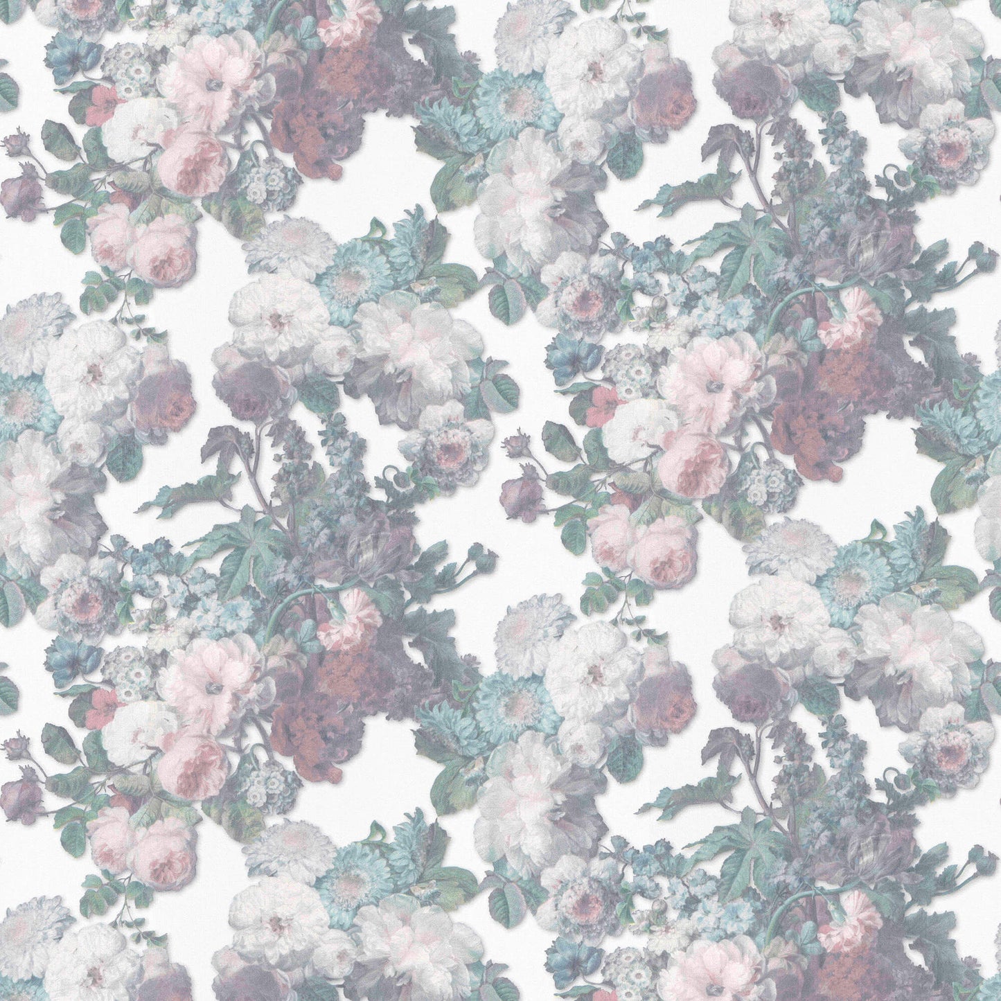 sample floral baroque wallpaper in pink green from the elle decoration collection by galerie wallcoverings 1
