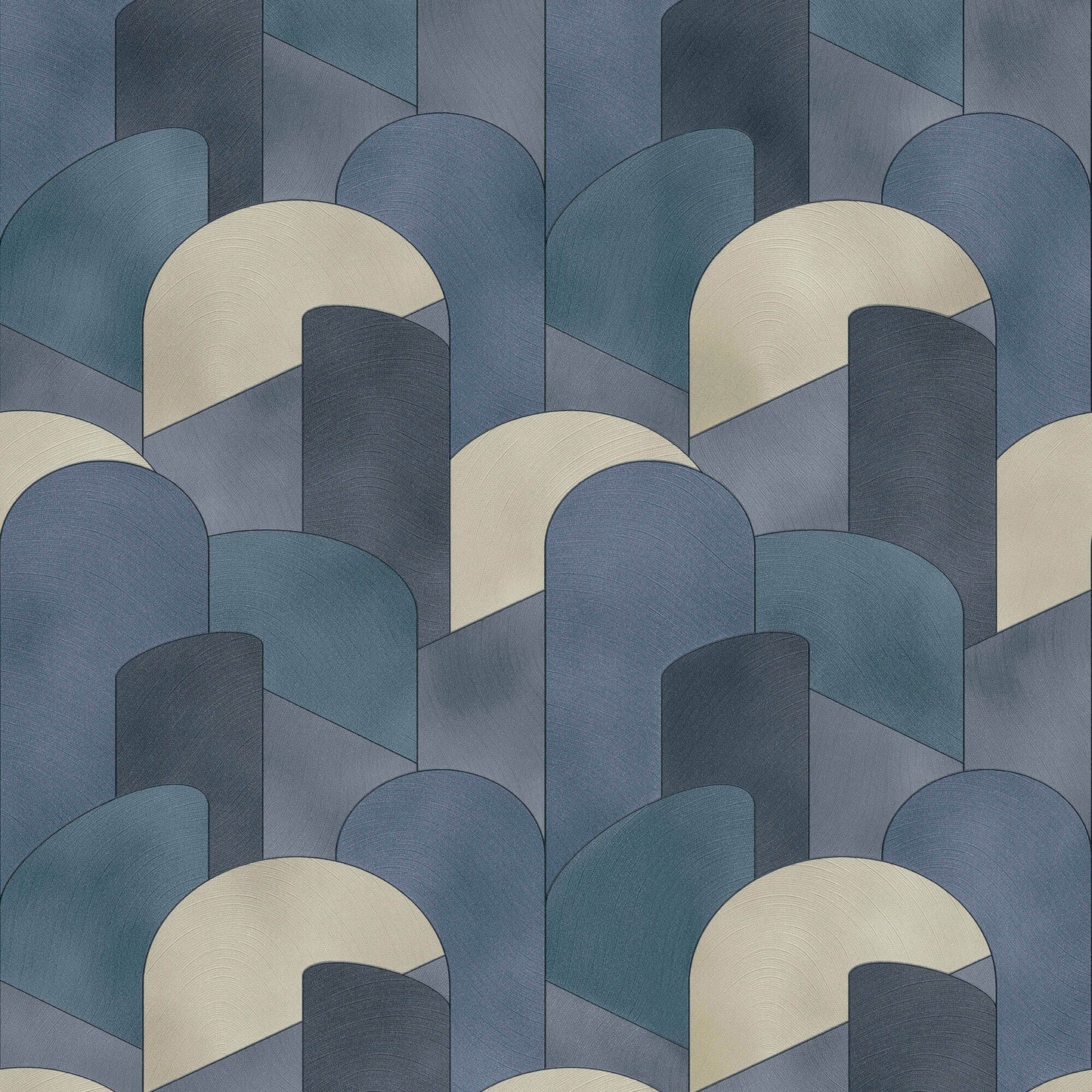 sample 3d geometric graphic wallpaper in blue teal beige from the elle decoration collection by galerie wallcoverings 1