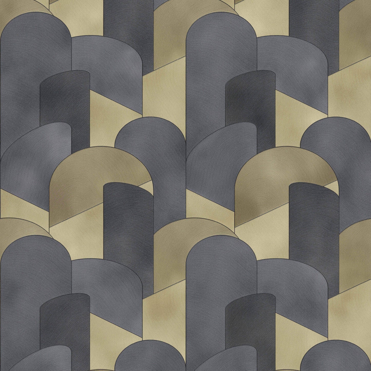 sample 3d geometric graphic wallpaper in gold black from the elle decoration collection by galerie wallcoverings 1