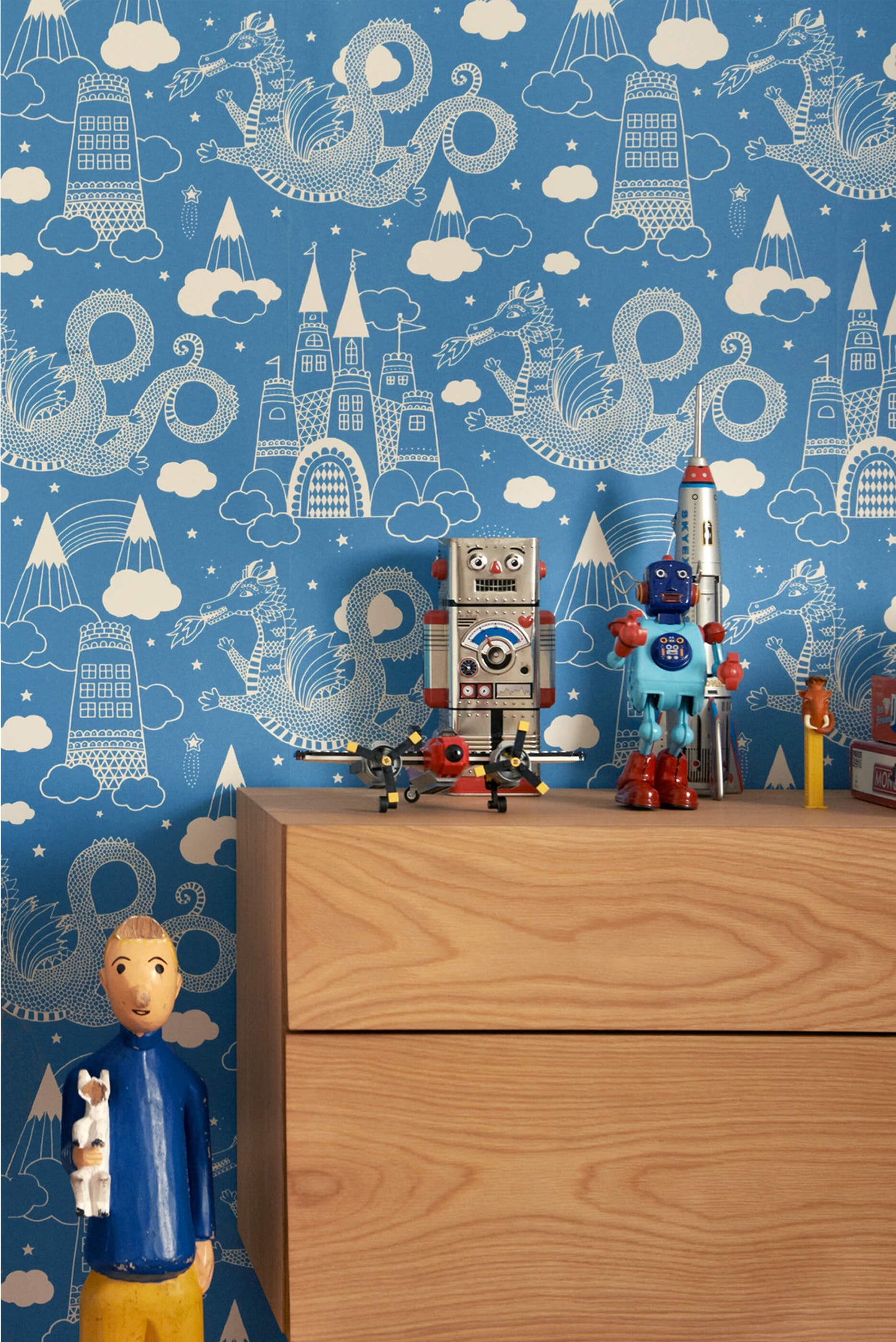 Dragon Sky Dark Blue Wallpaper by Majvillan