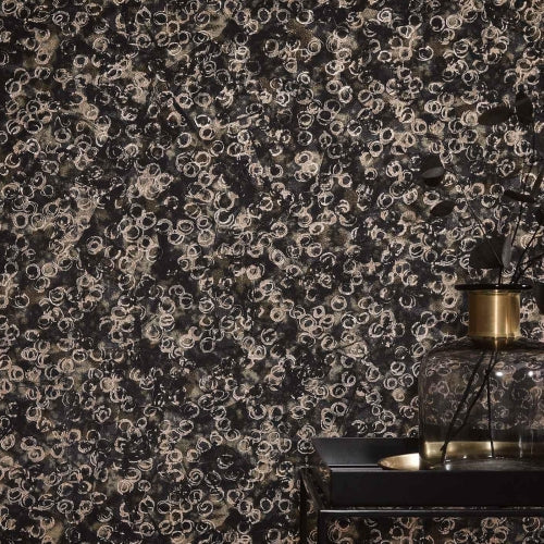 Elle Decoration Geo Abstract Wallpaper in Black