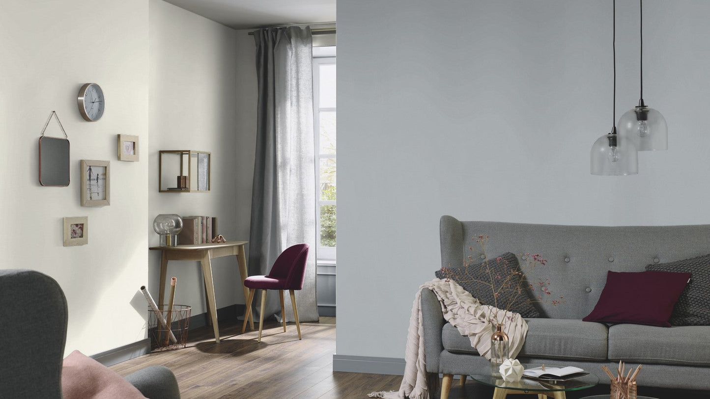 Elle Decoration Structure Plains Wallpaper in Grey