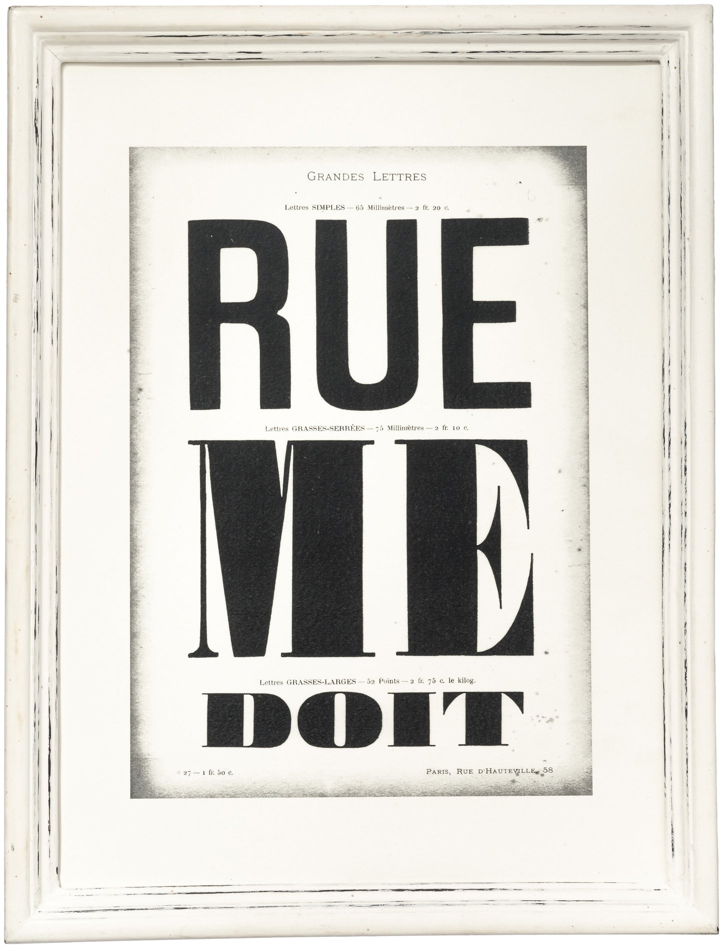 wooden white frame narrow large design by puebco 1