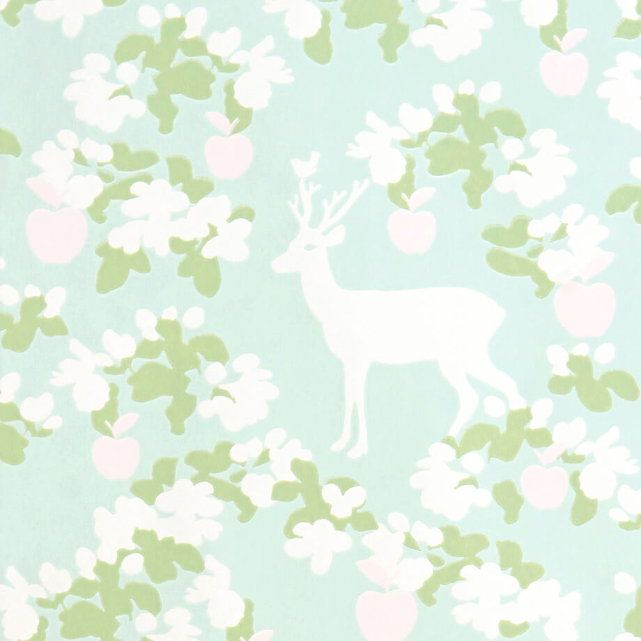 sample apple garden turquoise wallpaper by majvillan 1