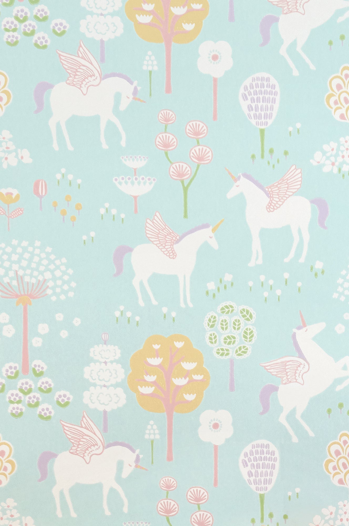 sample true unicorns turquoise wallpaper by majvillan 1