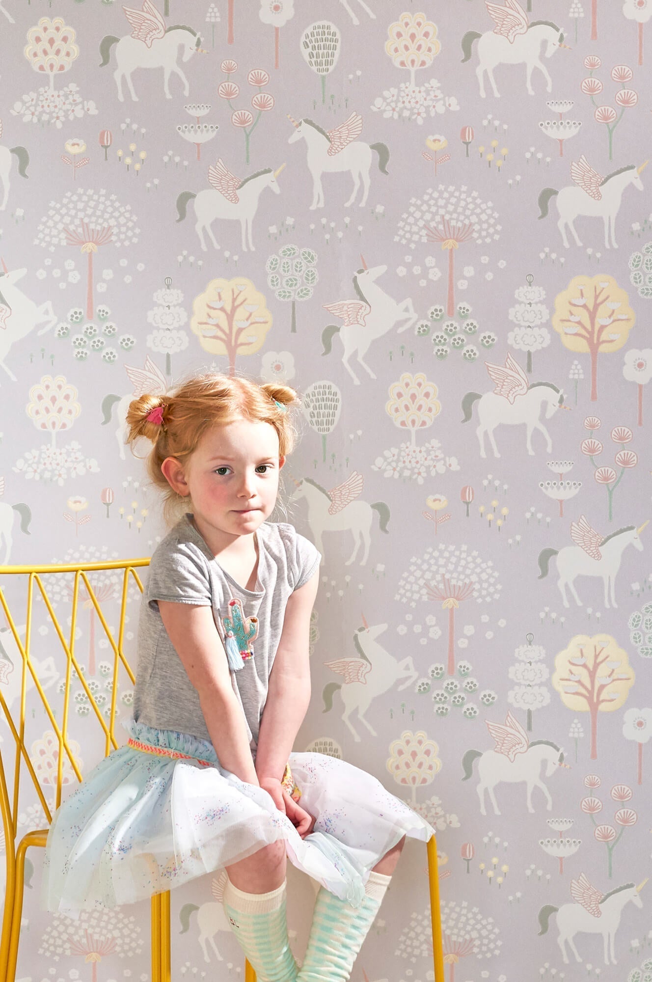True Unicorns Lilac Wallpaper by Majvillan