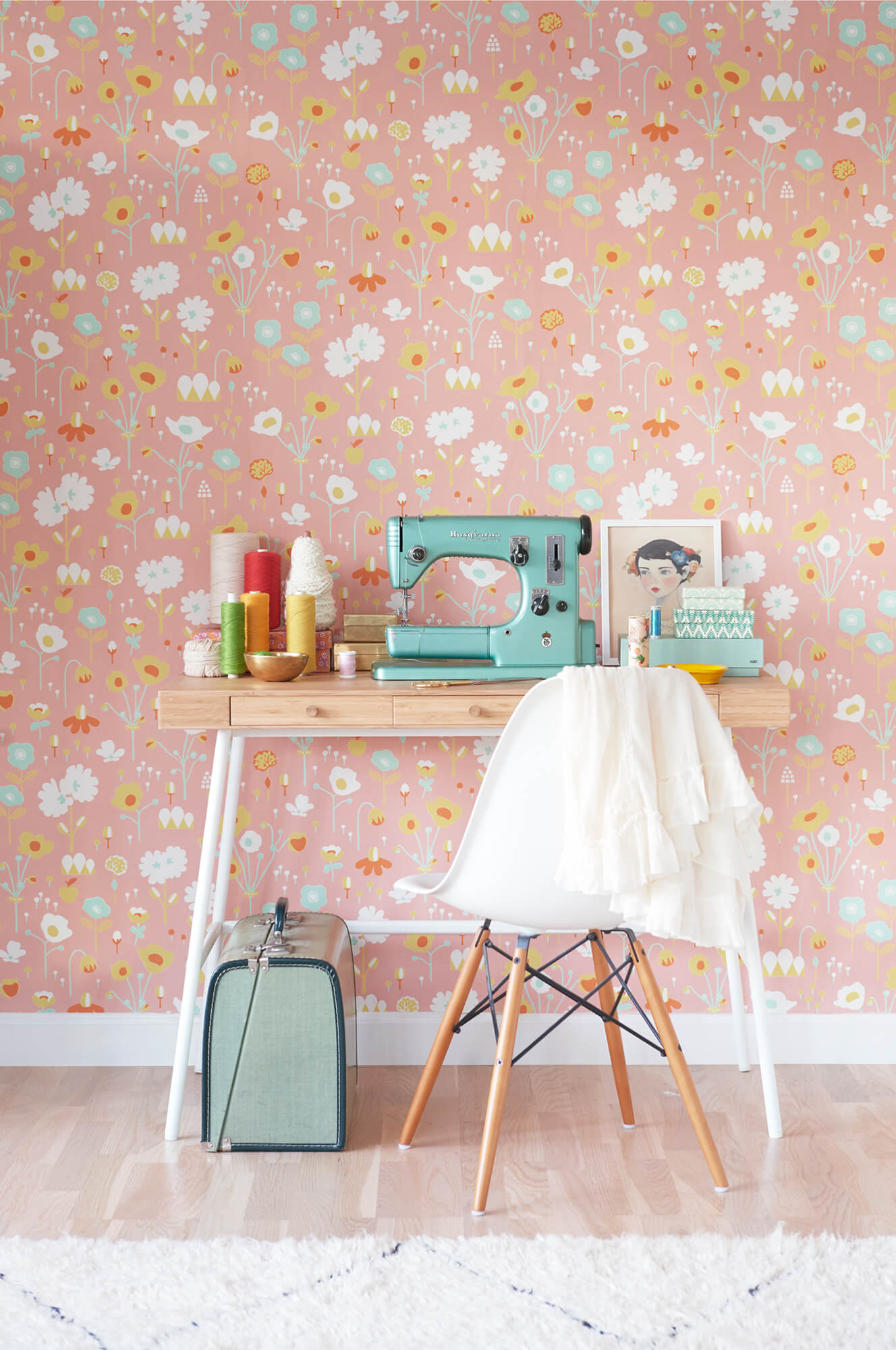 Bloom Pink Wallpaper by Majvillan