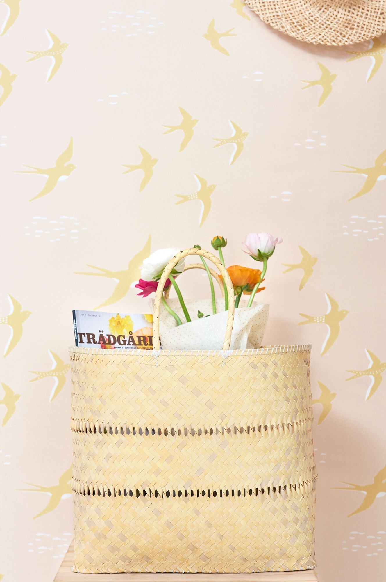 Follow The Wind Sunny Pink Wallpaper by Majvillan