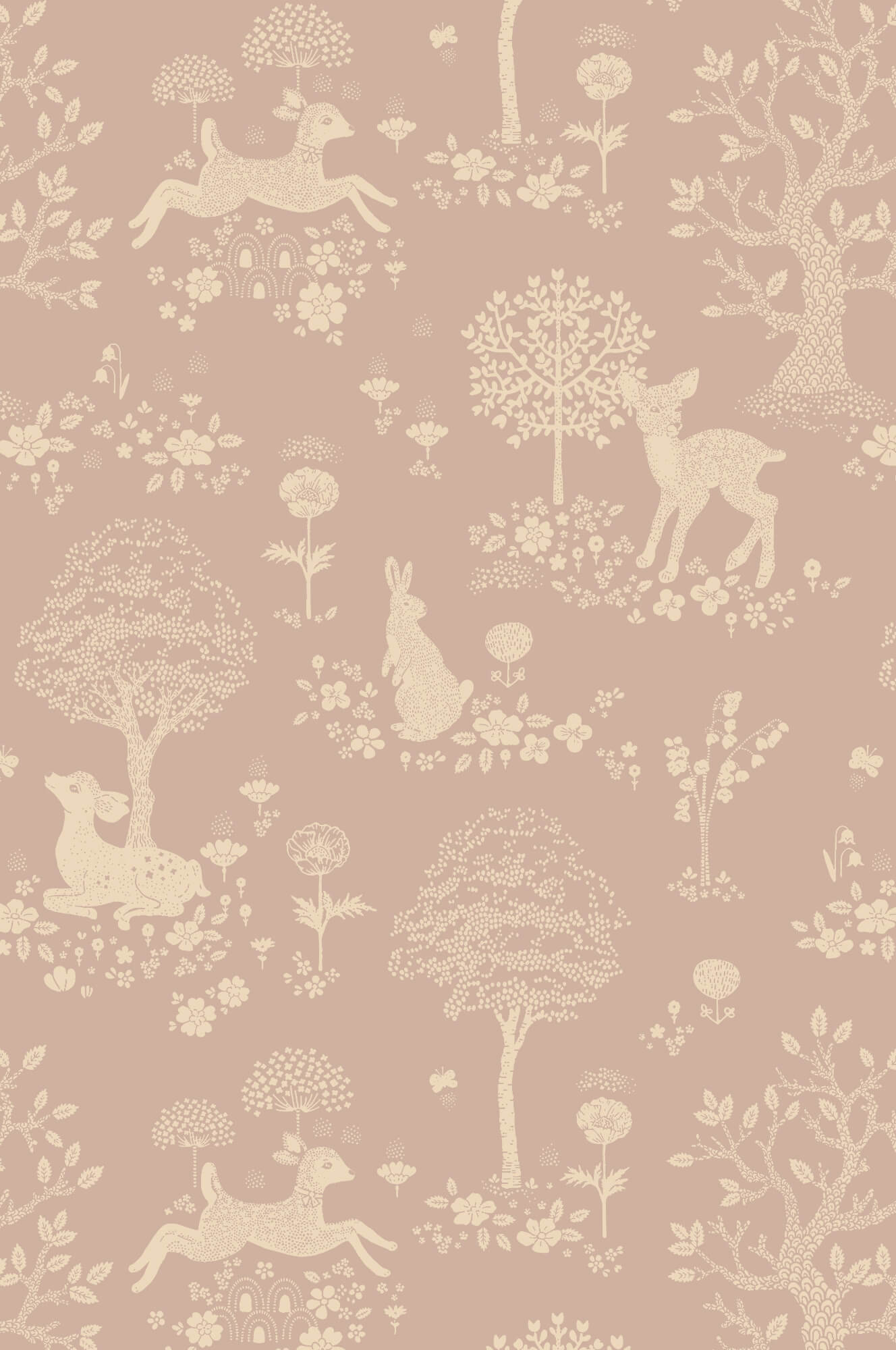 Sample Summer Fields Wallpaper in Dreamy Lilac