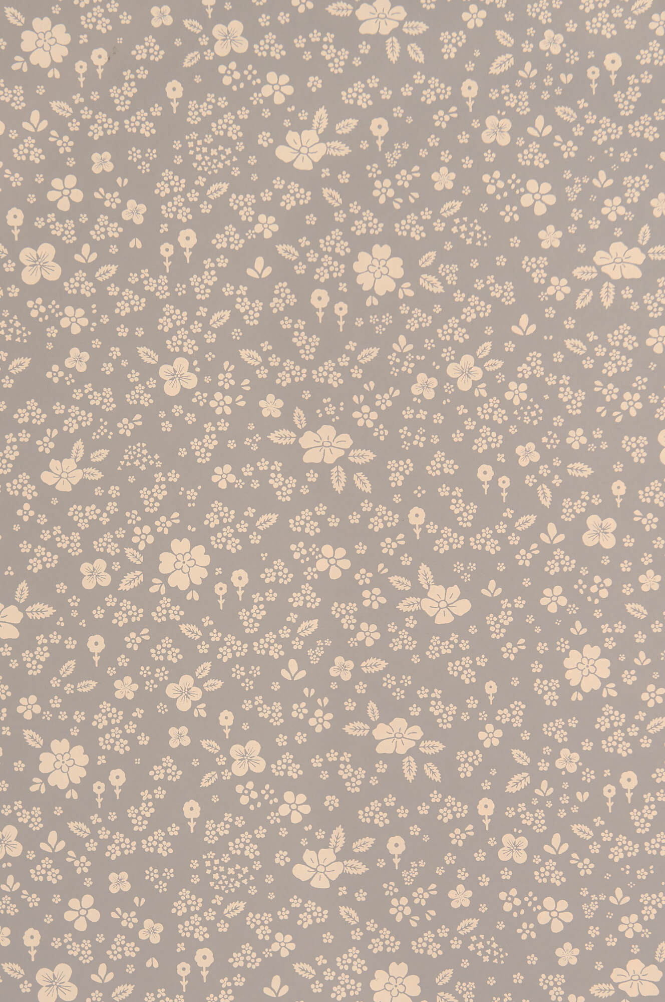 Sample Flora Wallpaper in Dusty Blue