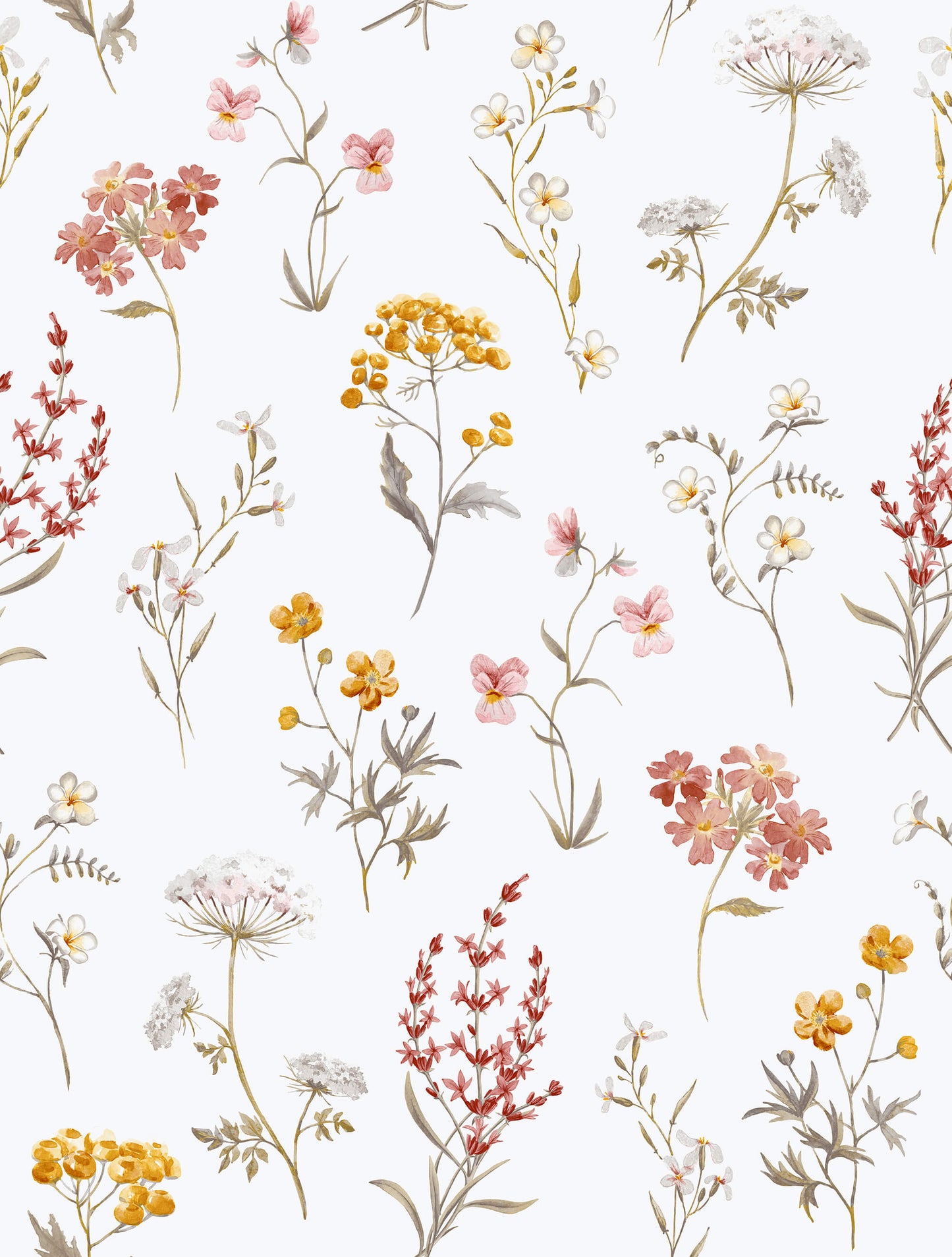 Sample Spring Blossom Botanical Wallpaper in Pink/Yellow
