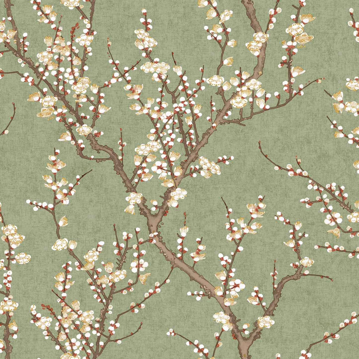 Sample Spring Blossom Sakura Tree Wallpaper in Green