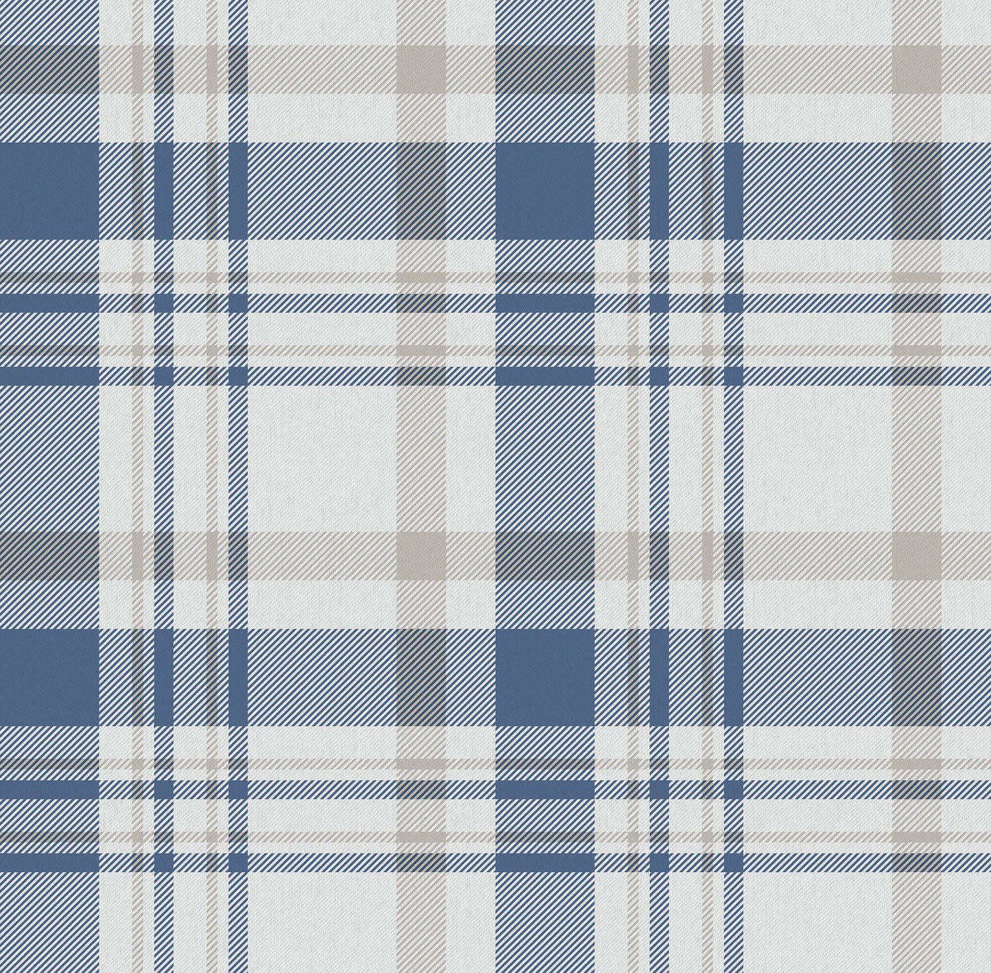 Sample Spring Blossom Plaid Wallpaper in Blue