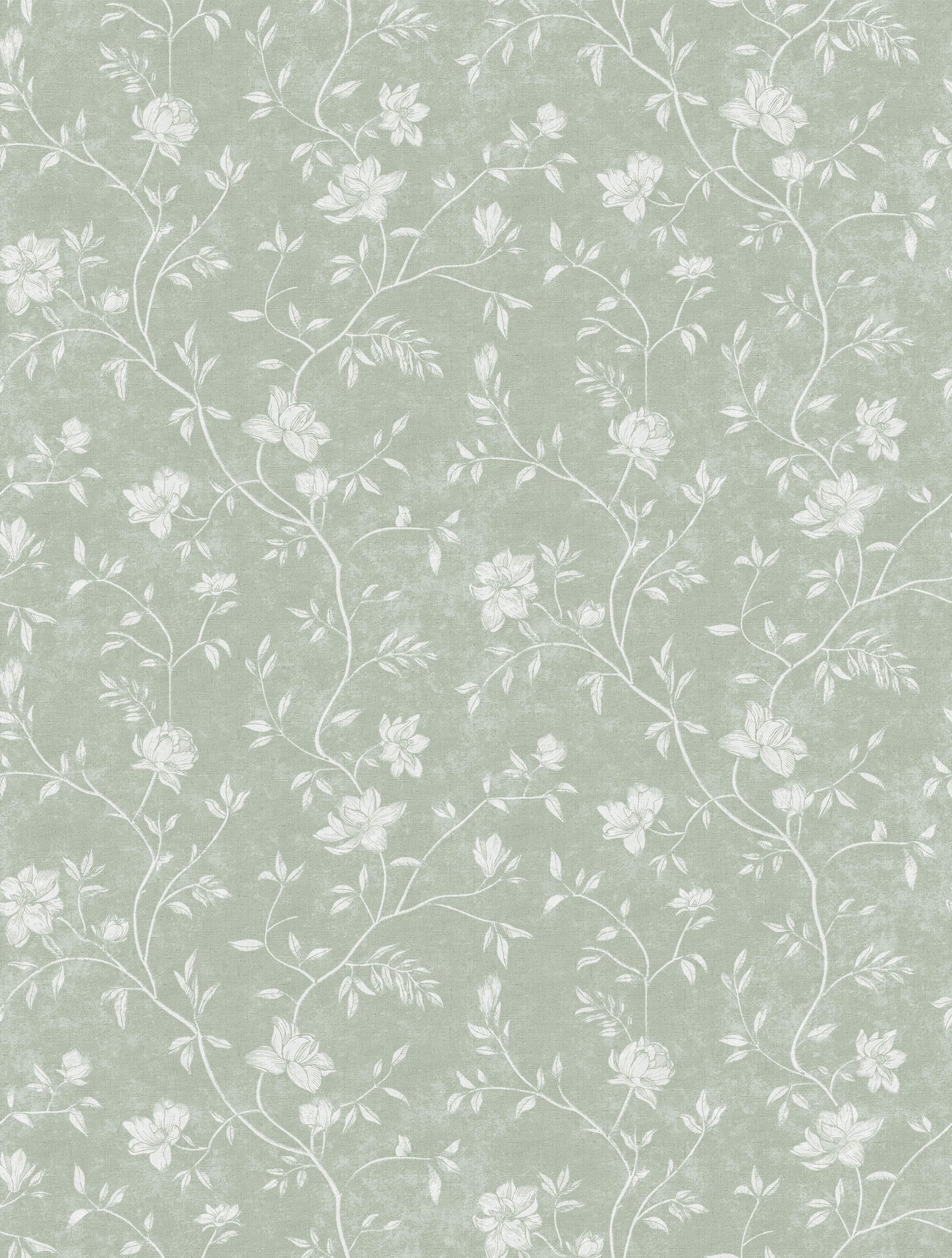 Sample Spring Blossom Magnolia Wallpaper in Green