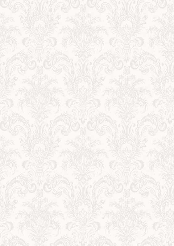 Damasco Wallpaper in White