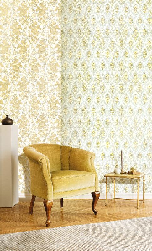 Damasco Wallpaper in Sky Blue