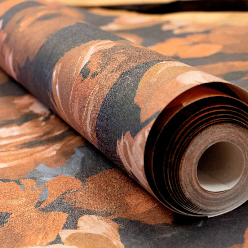 Paeonia Wallpaper in Heat Basalt