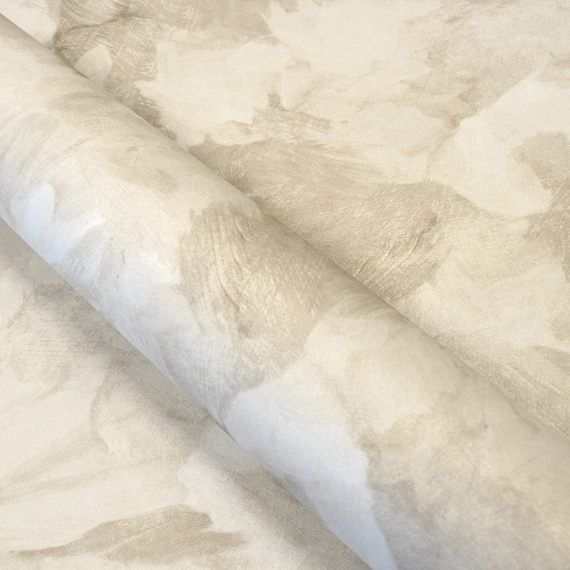 Paeonia Plain Wallpaper in Beige