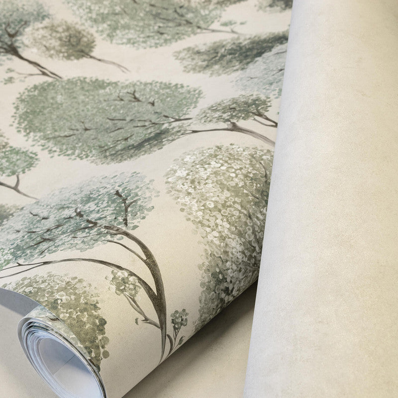 Tilia Twinwall Wall Mural in Sage Greyish