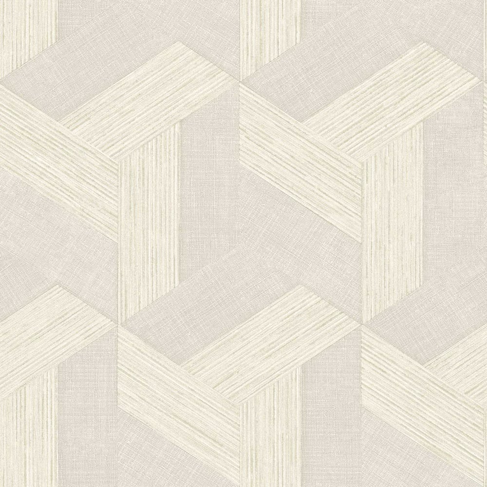 Synergy Geometric Wallpaper in Neutral Beige