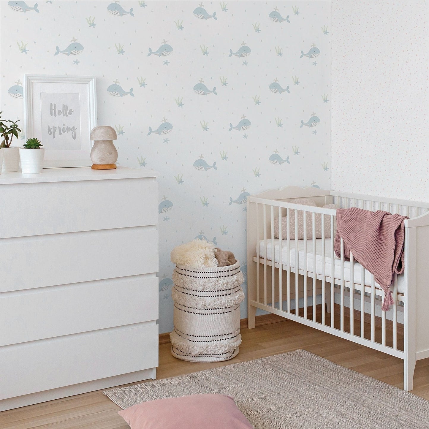 Bambino Little Whales In Blue Galerie Wallcoverings 281 2 2