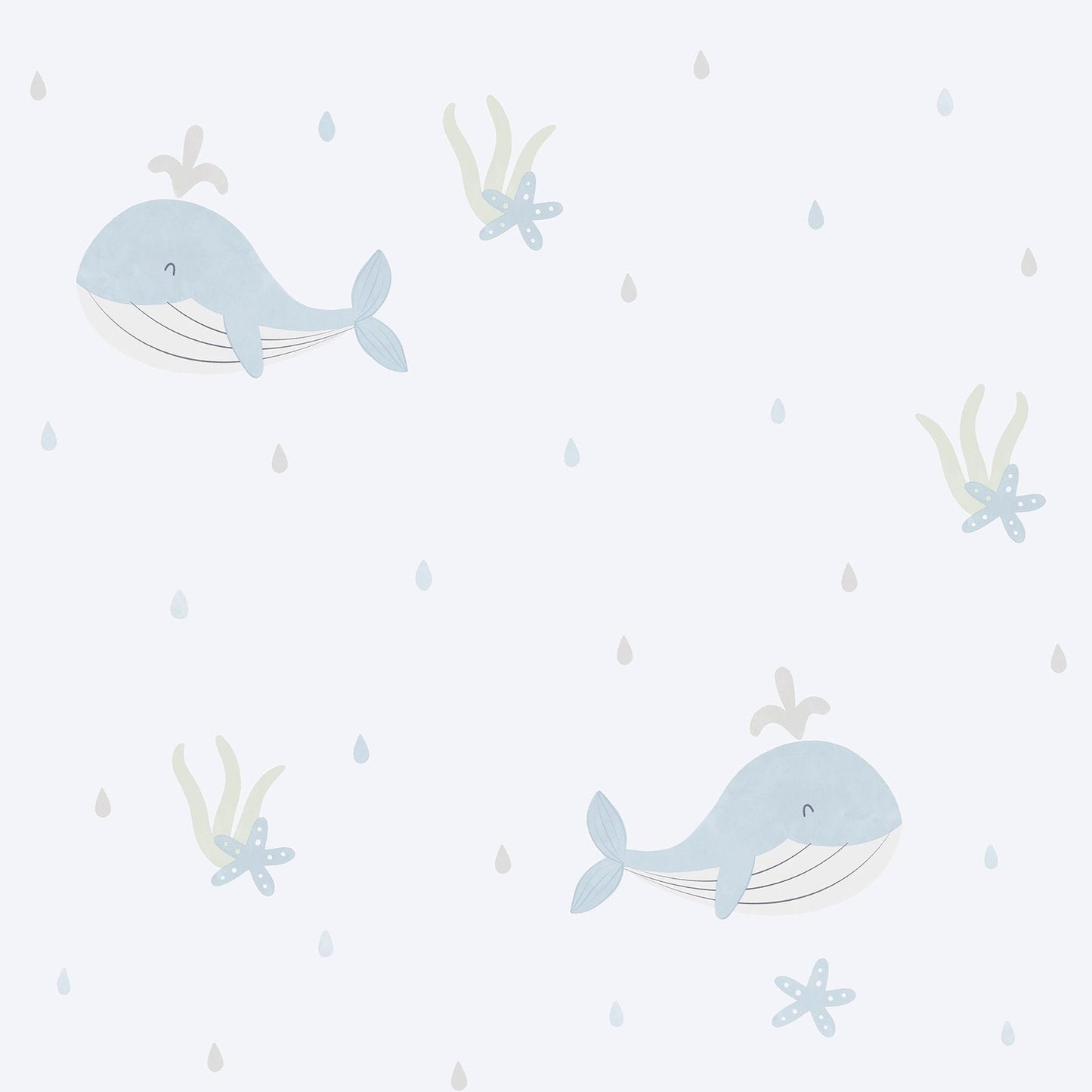Bambino Little Whales In Blue Galerie Wallcoverings 281 2 1
