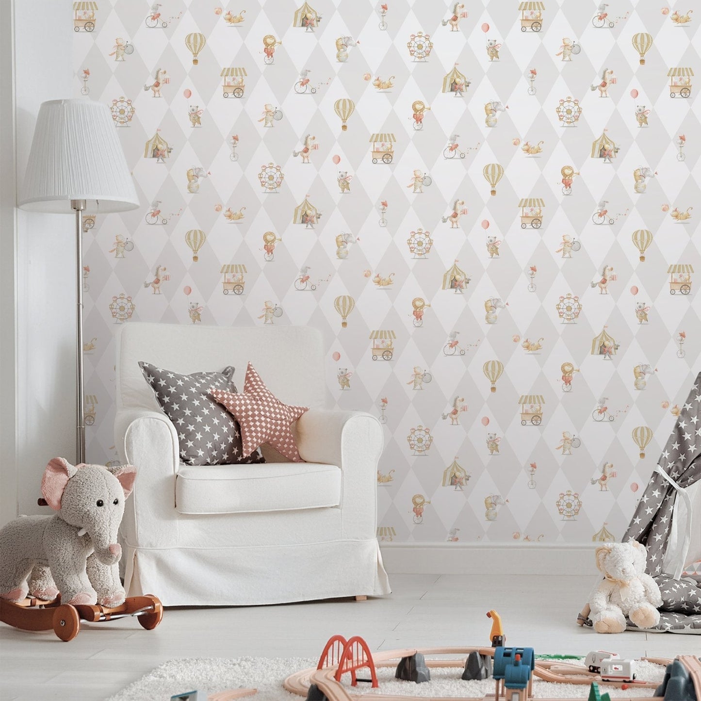 Bambino Cirque In Silver Grey Galerie Wallcoverings 282 3 2