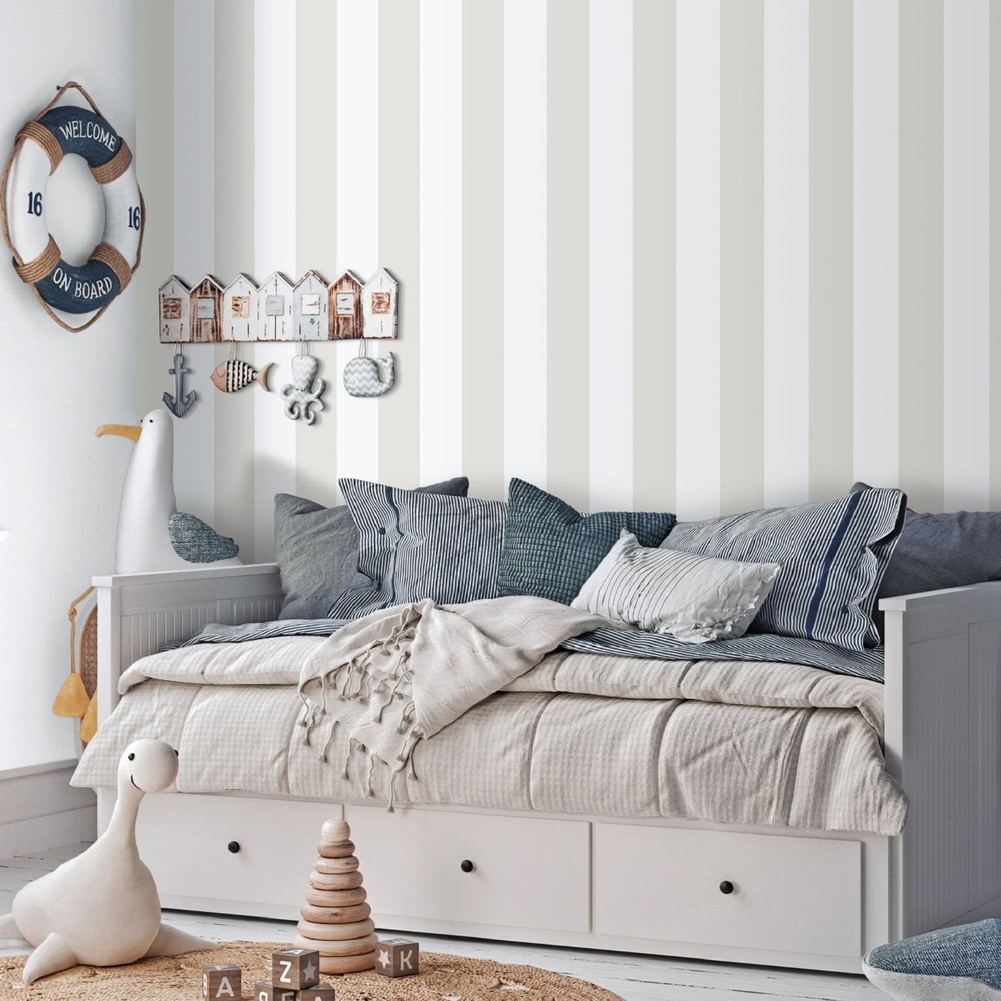Bambino Bambino Stripes In Silver Grey Galerie Wallcoverings 293 4 2