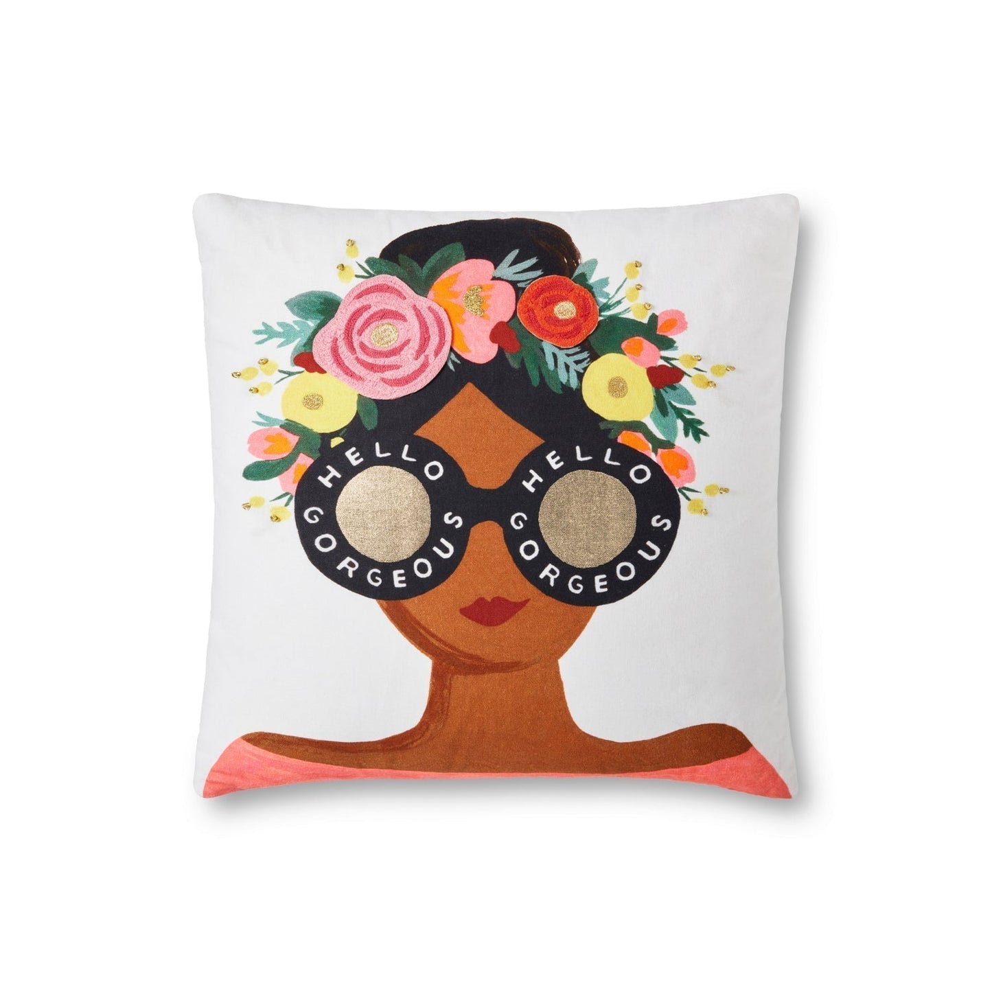 White & Multi Pillow Flatshot Image 1