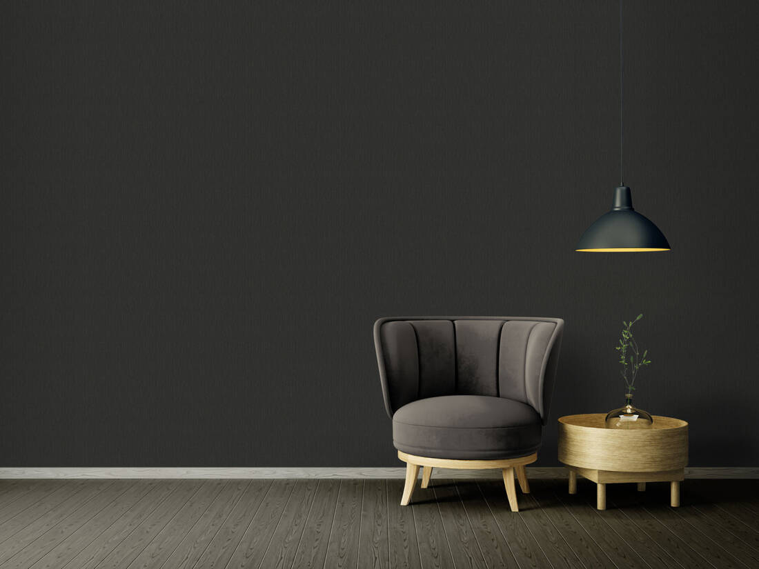 Solid Texture Wallpaper in Black from the Versace IV Collection