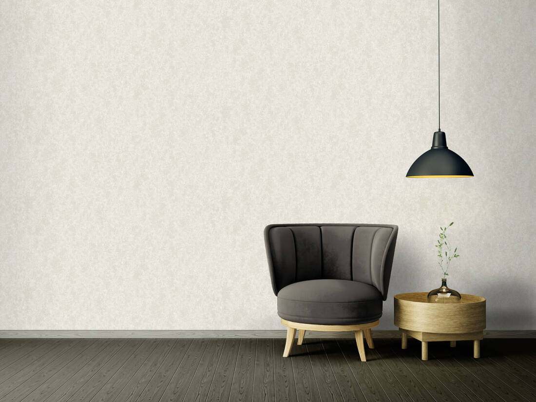 Abstract Shapes Textured Wallpaper in Soft Grey/Metallic