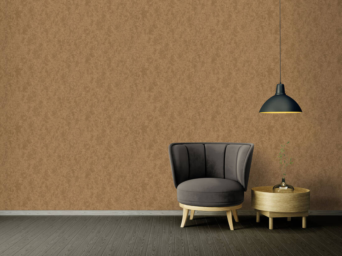 Abstract Shapes Textured Wallpaper in Deep Metallic