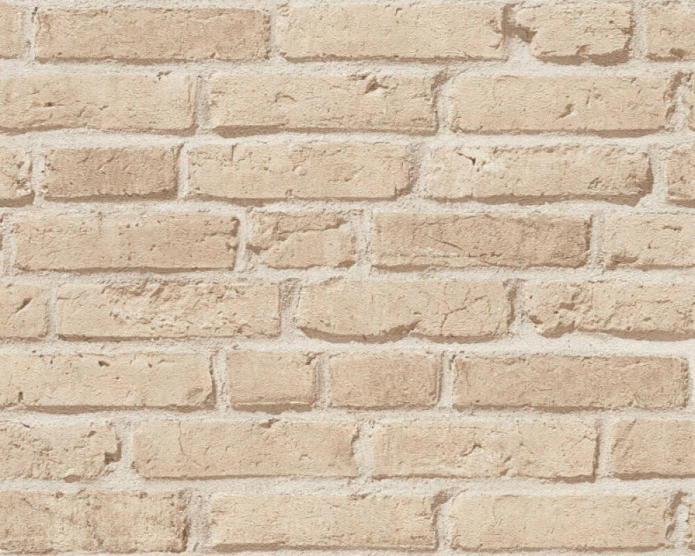 Sample Brick Stone Wallpaper in Beige
