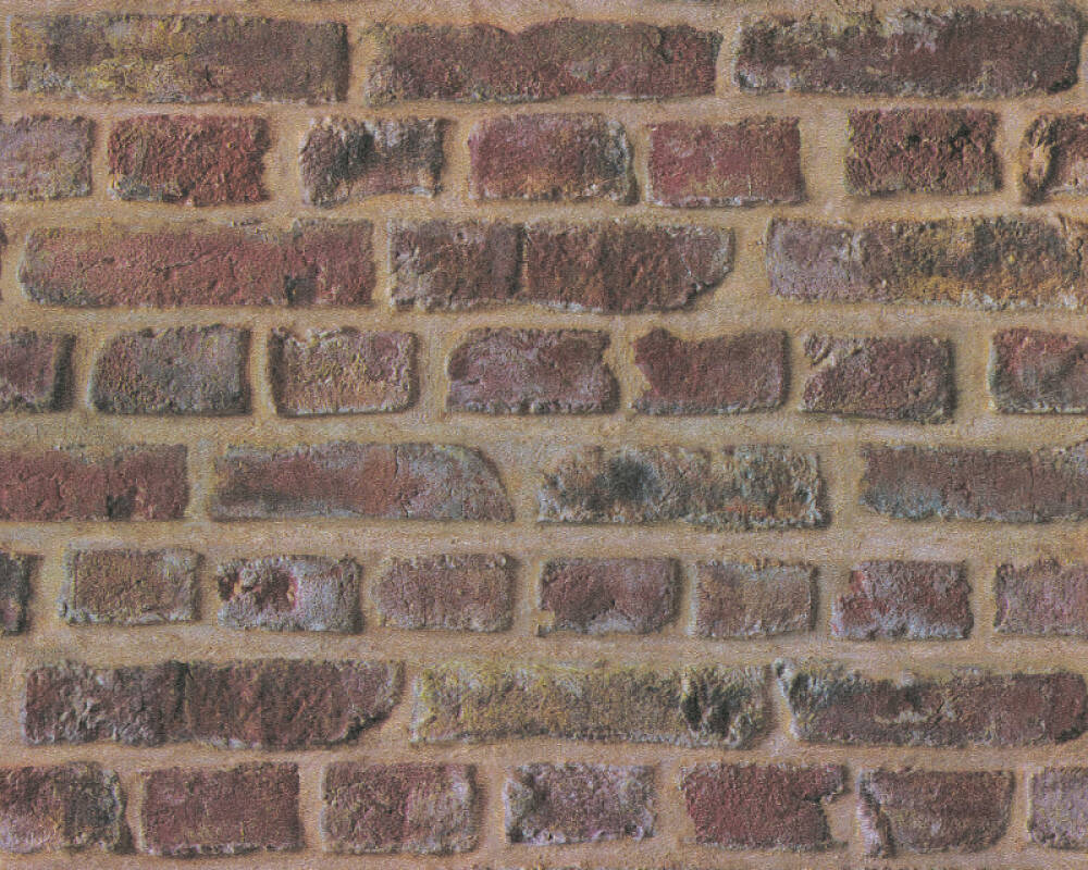 Sample Brick Cottage Wallpaper in Brown/Red