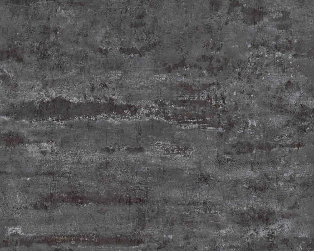 Sample Distressed Stone Wallpaper in Black