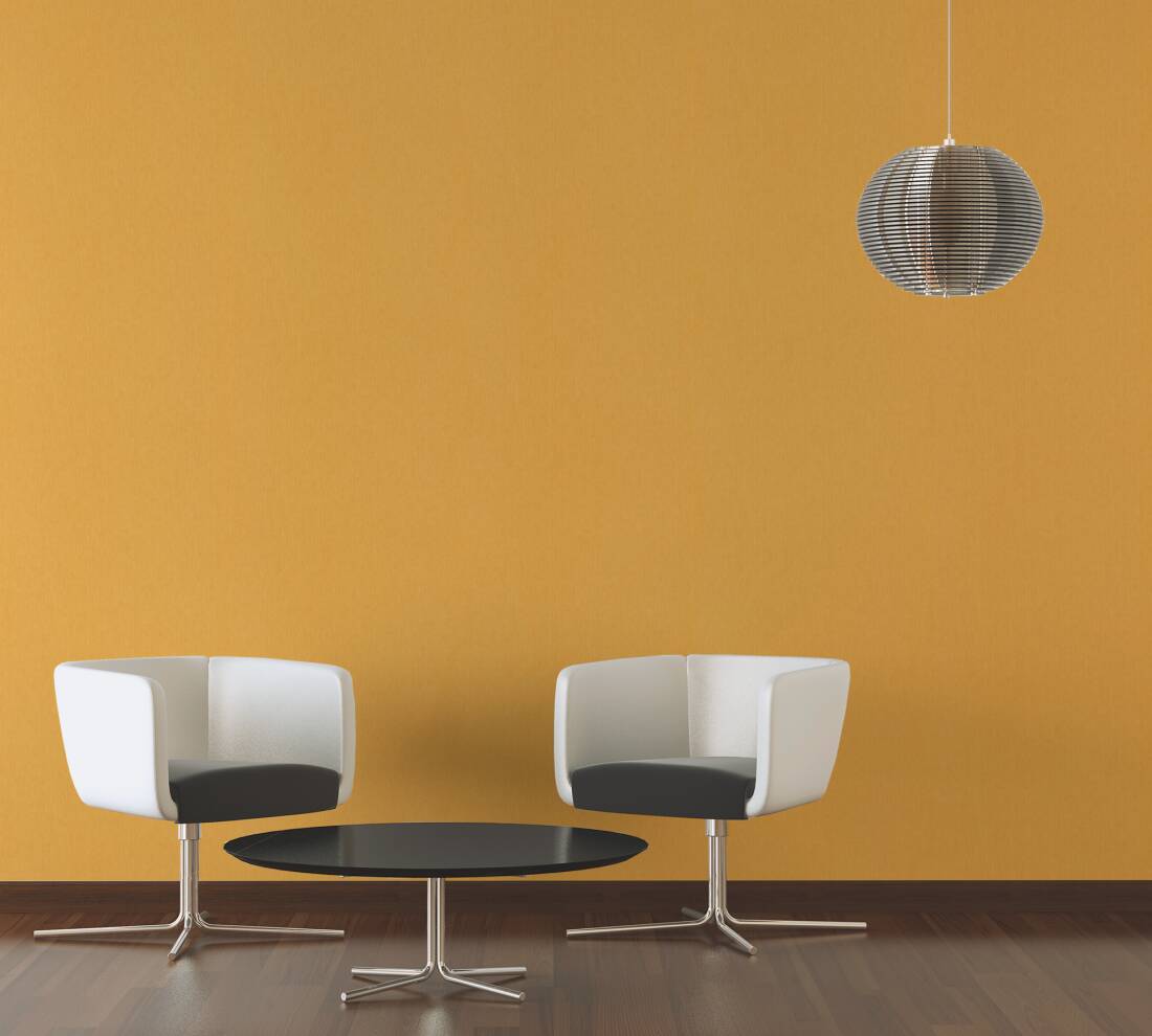 Solid Textured Wallpaper in Yellow/Orange from the Versace V Collection