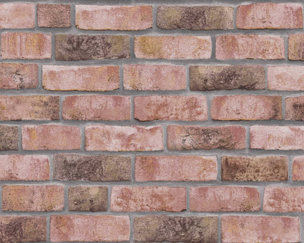 Sample Brick Wallpaper in Brown/Red