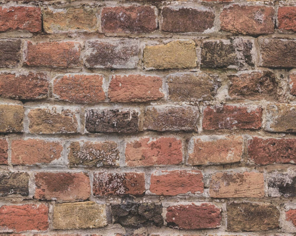 Sample Brick Deco Wallpaper in Red/Brown/Orange