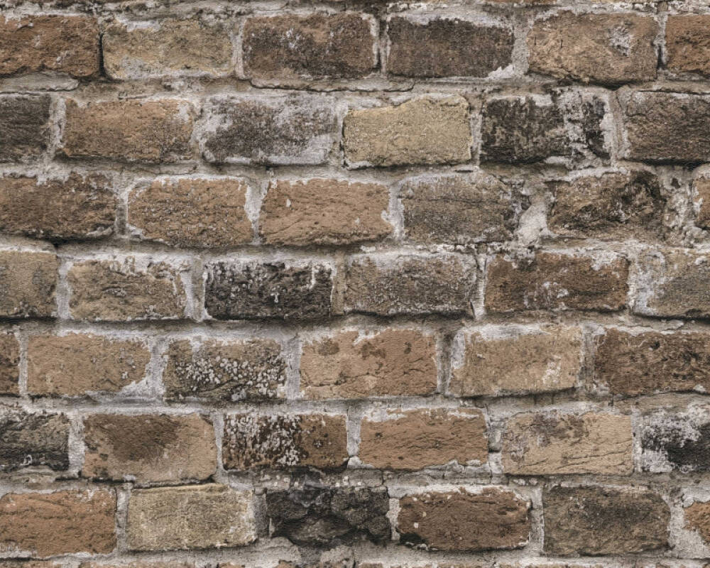 Sample Brick Deco Wallpaper in Brown/Grey