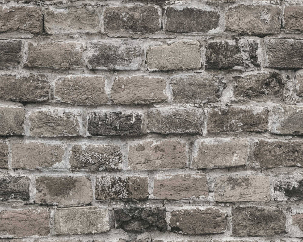 Sample Brick Deco Wallpaper in Grey/Brown