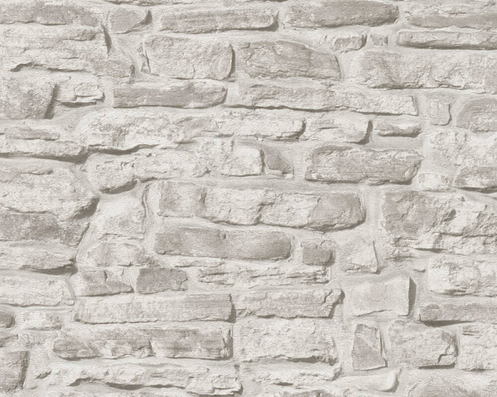 Sample Stone Brick Deco Wallpaper in Beige