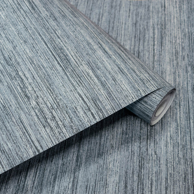 Horizontal Leaf Wallpaper in Blue