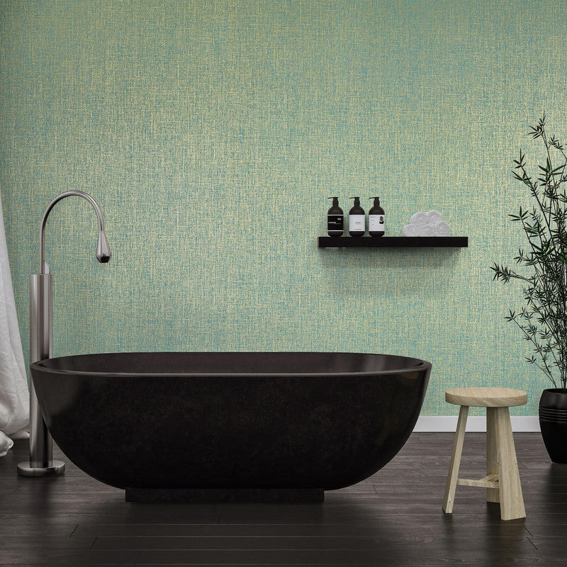 Canvas Wallpaper in Petrol