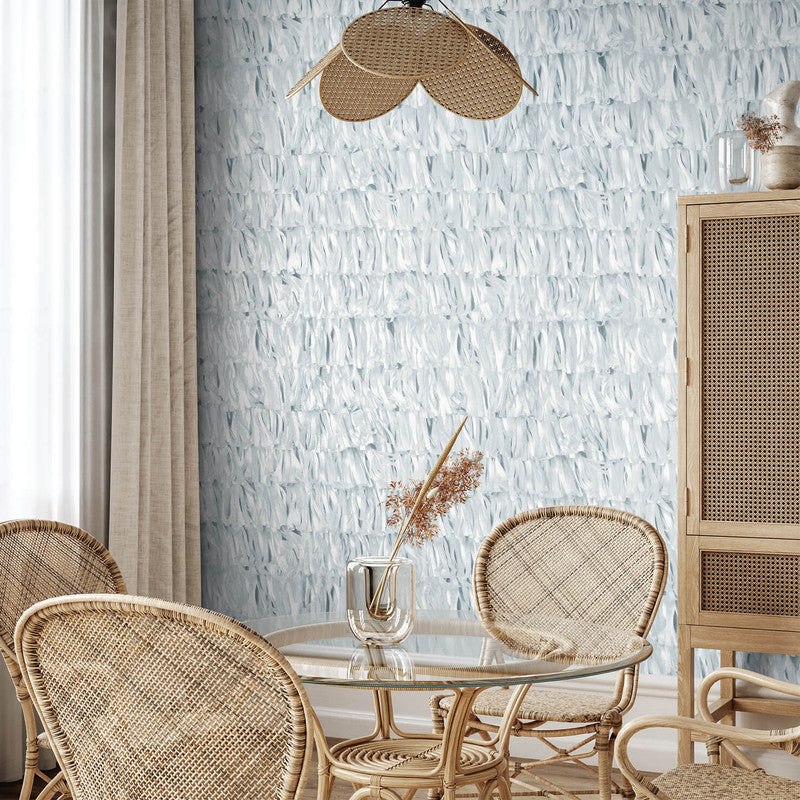 Calma Paper Strips Wallpaper in Poppy Seed