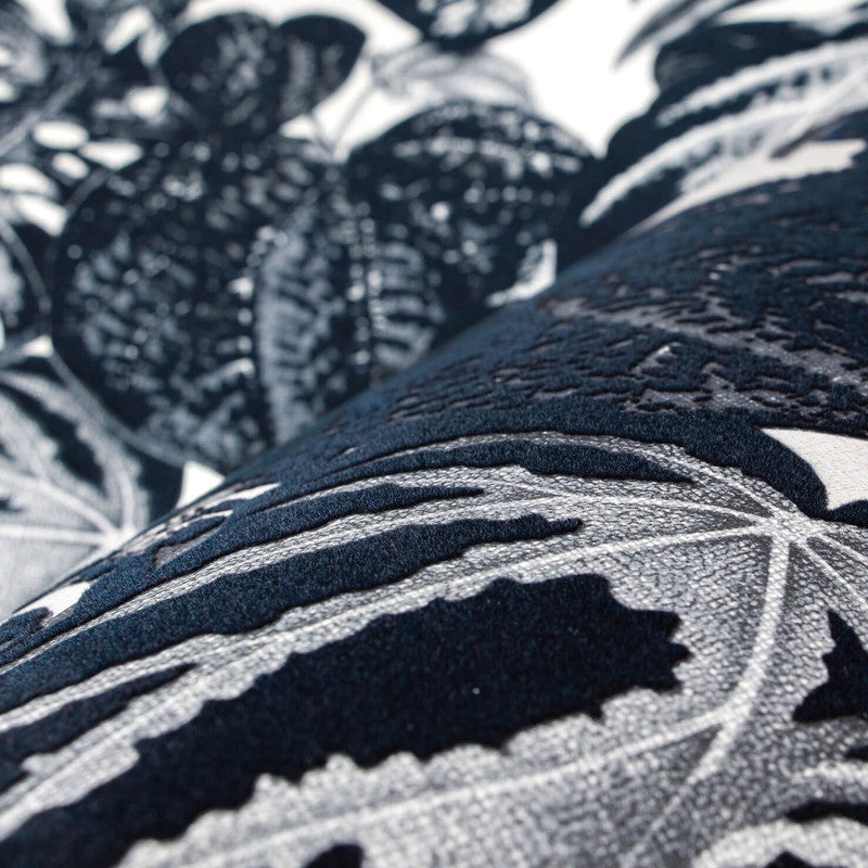 Elephant Leaf Wallpaper in Blue