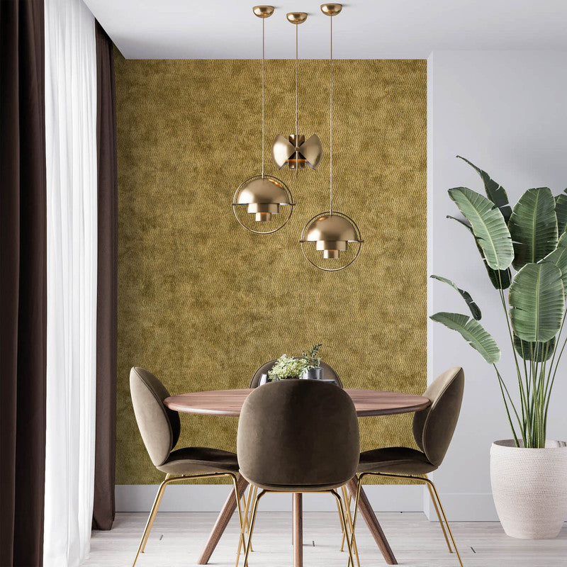 Cord Wallpaper in Antique Gold