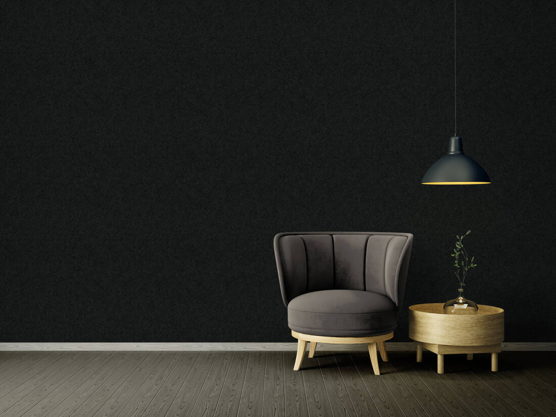 Solid Structures Textured Wallpaper in Black