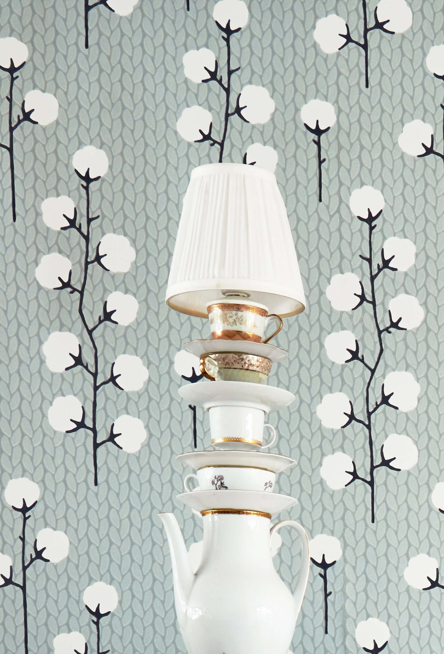 Sweet Cotton Grey Wallpaper by Majvillan