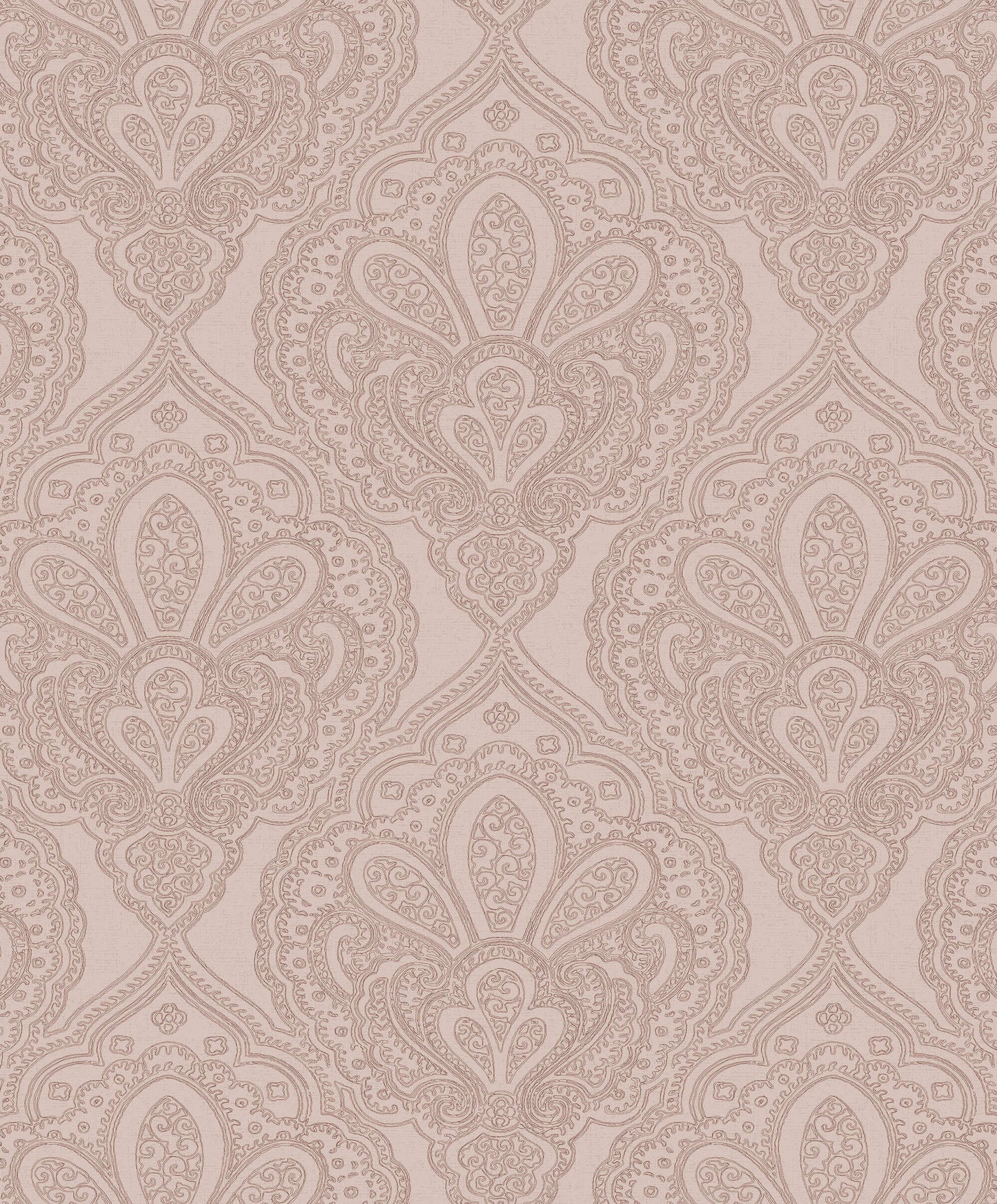 sample mehndi damask pink rose gold from the emporium collection by galerie wallcoverings 1