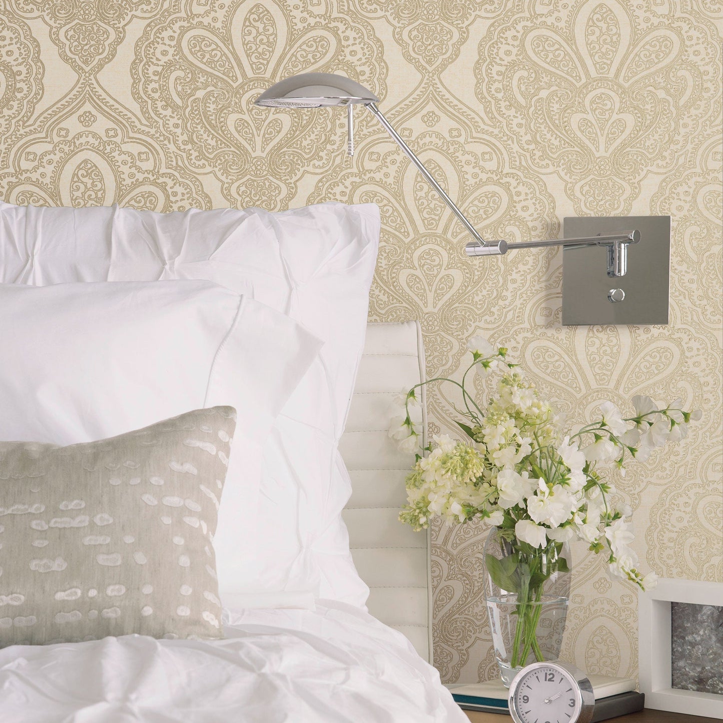 Mehndi Damask Gold from the Emporium Collection by Galerie Wallcoverings
